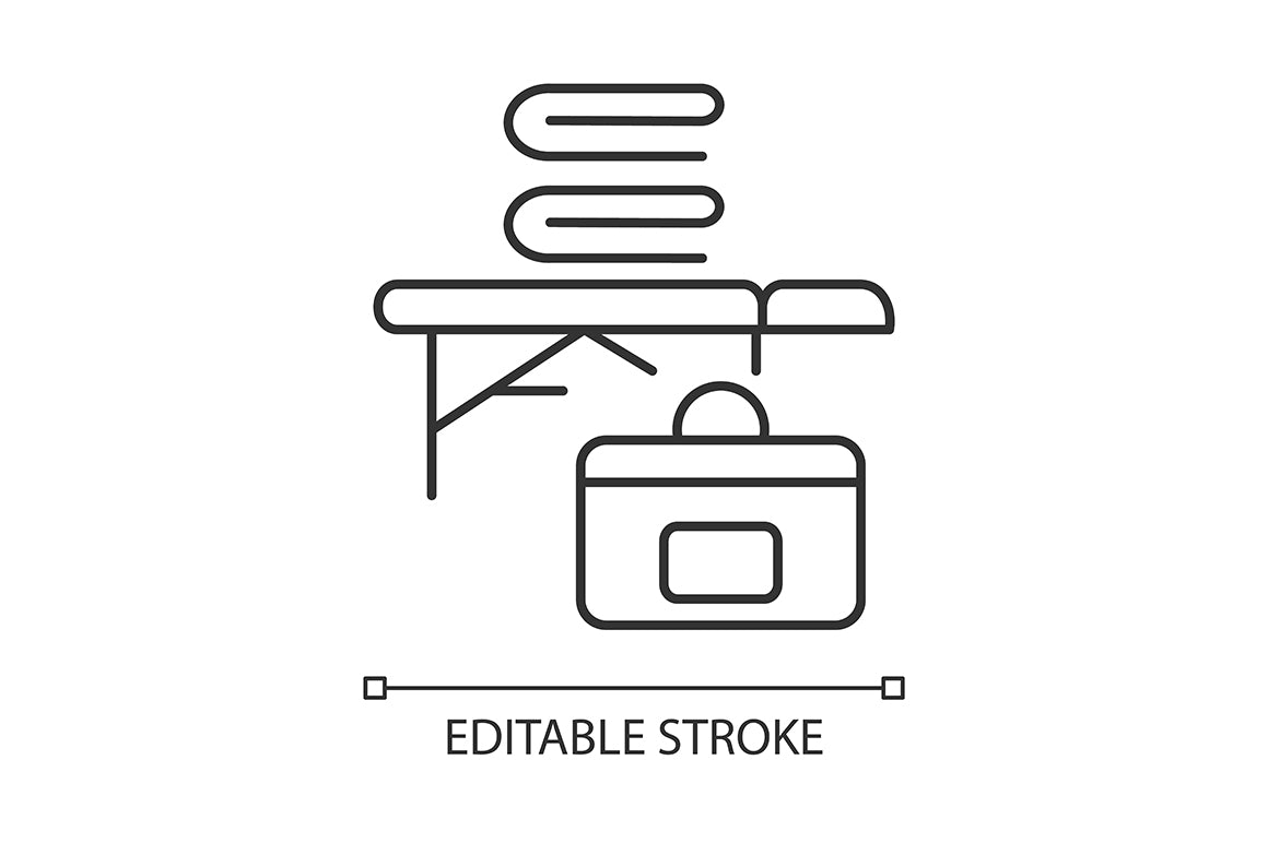 Massage tools and equipment linear icons set for dark and light mode