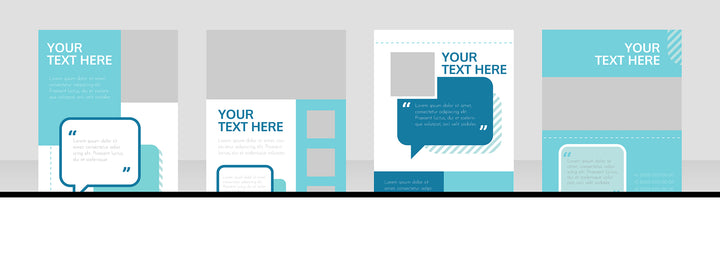 Mass media blank brochure templaye bundle