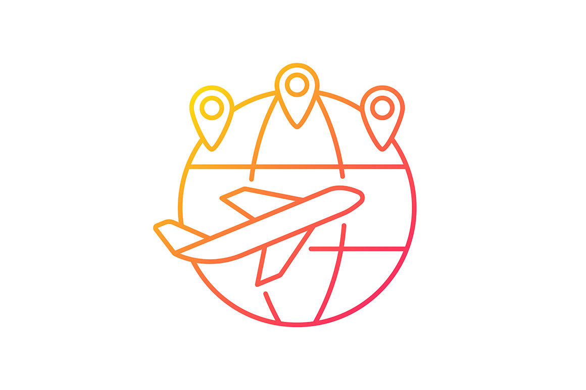 Singapore national symbols gradient icons set for dark and light mode