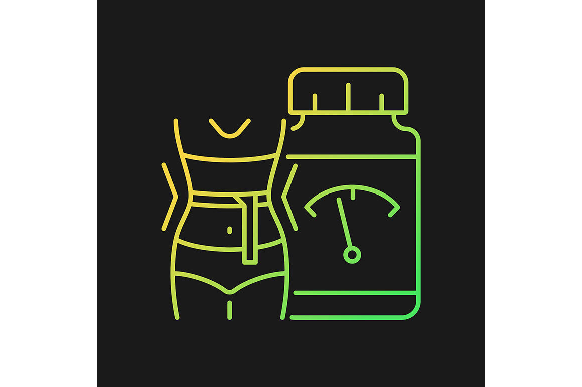 Food supplements gradient icons set