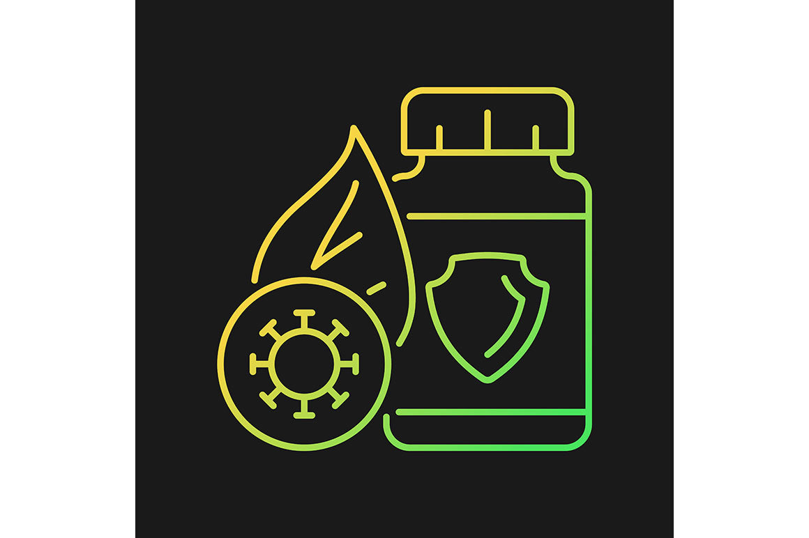 Food supplements gradient icons set