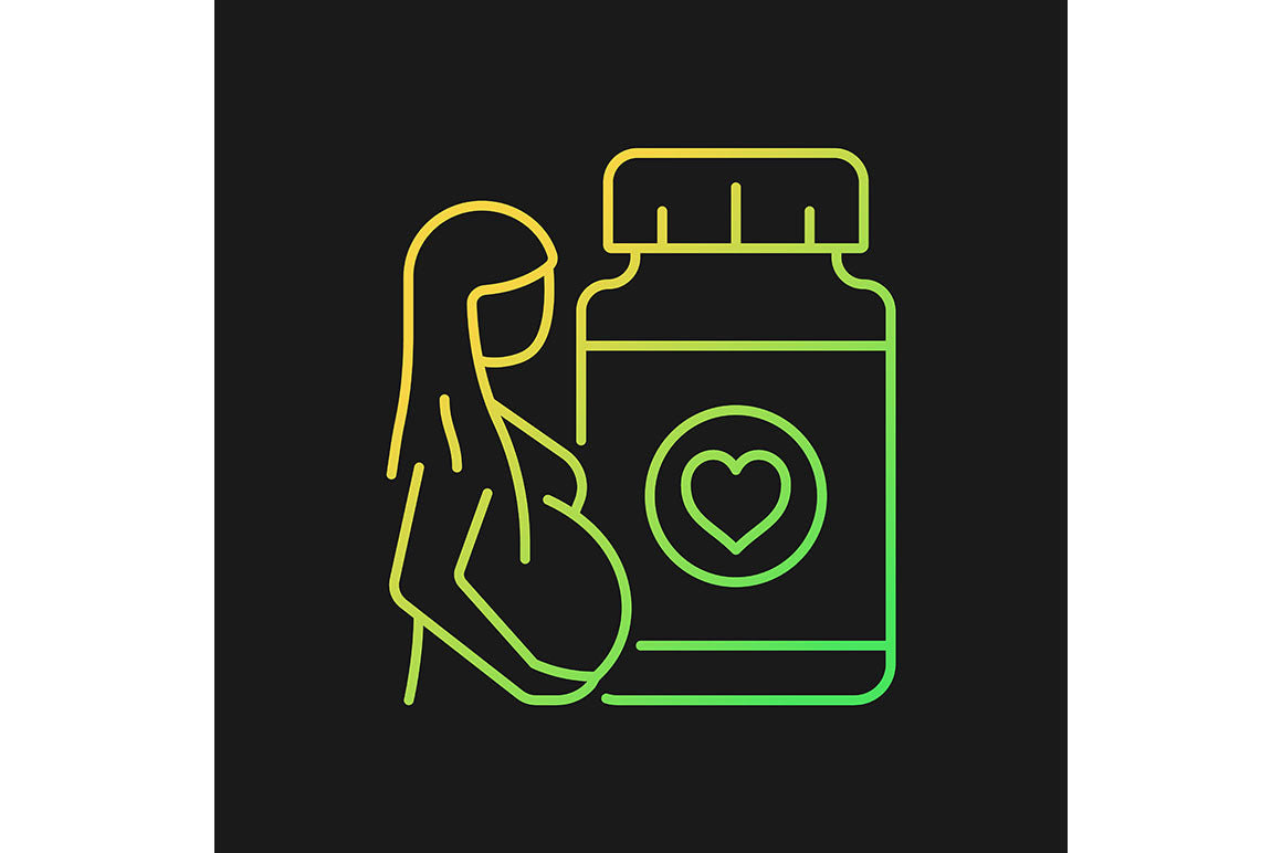 Food supplements gradient icons set