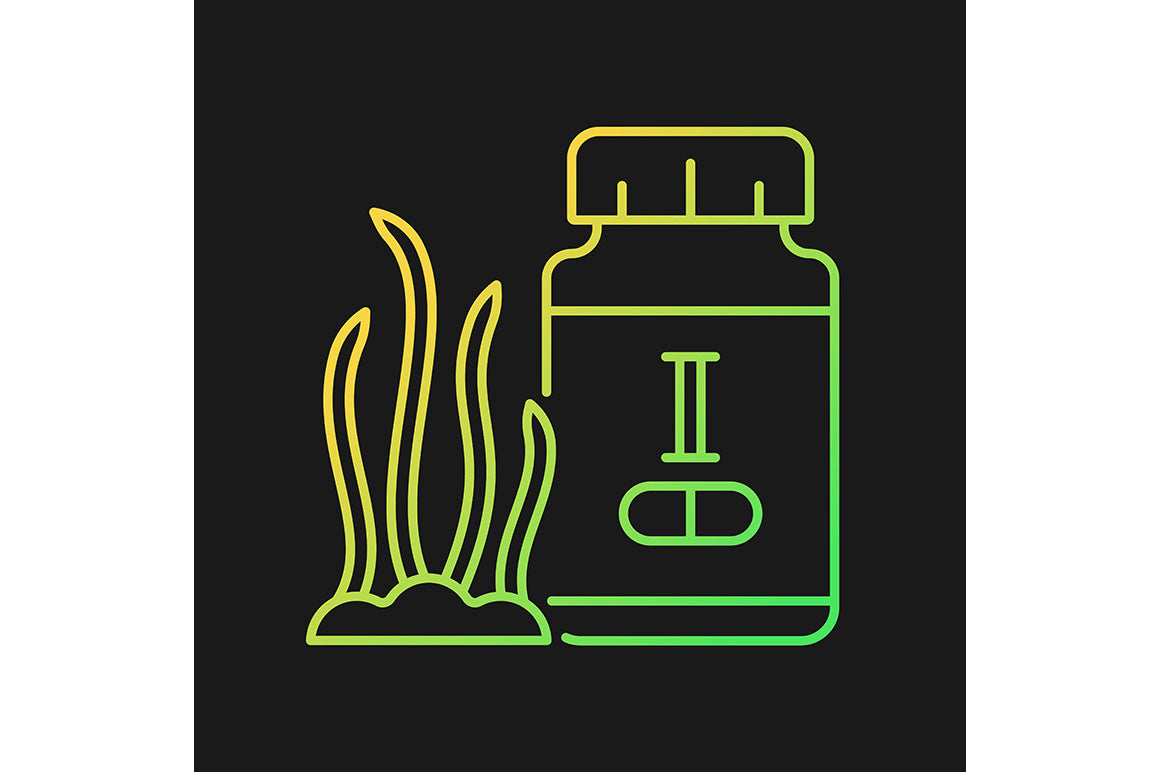 Food supplements gradient icons set