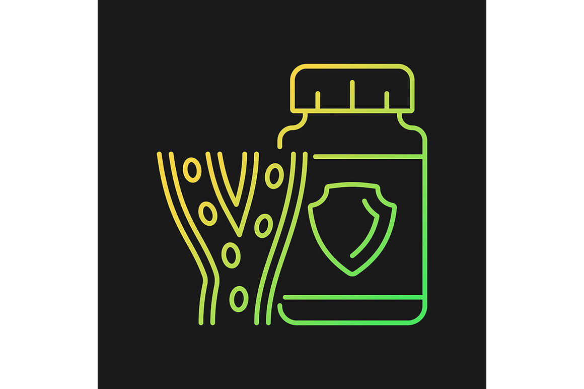 Food supplements gradient icons set