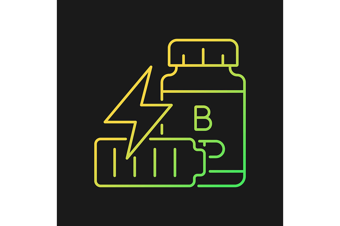 Food supplements gradient icons set