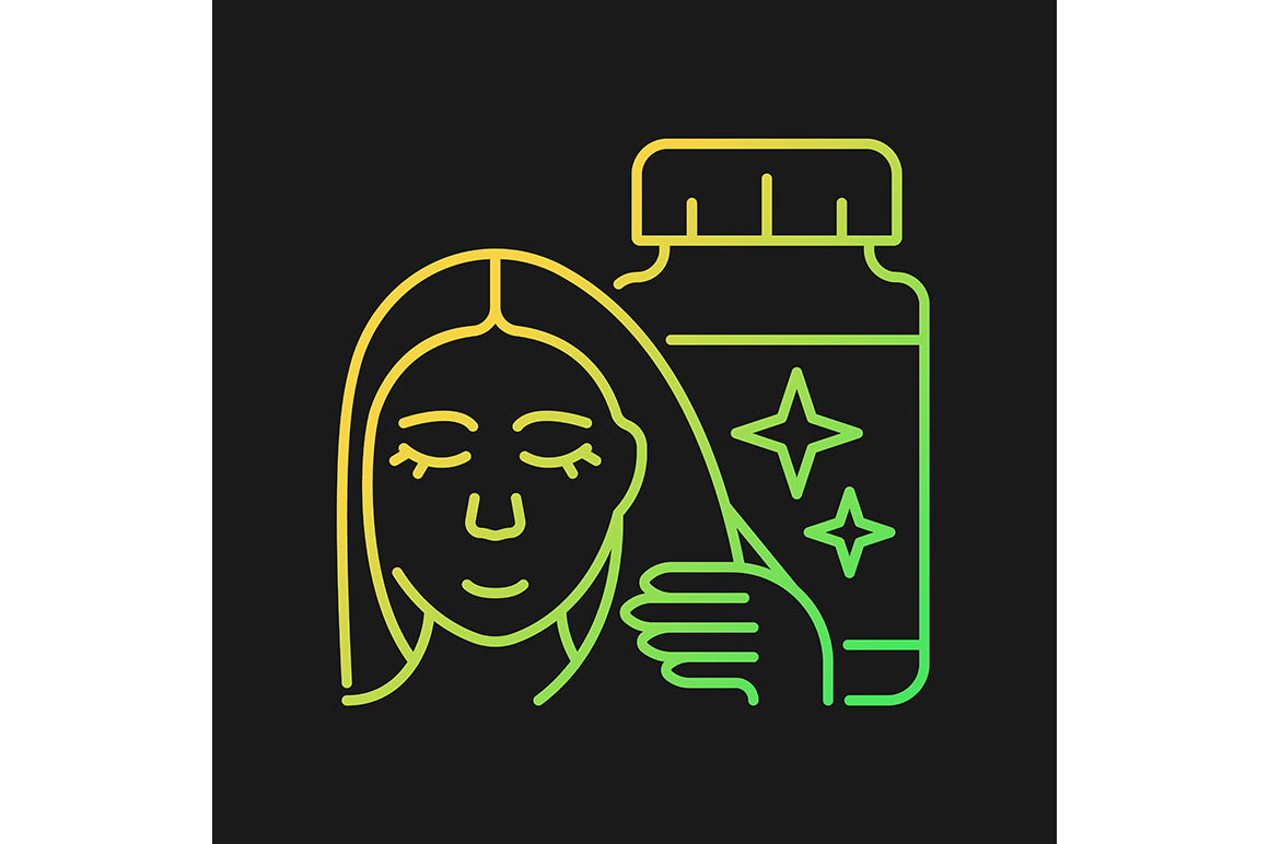 Food supplements gradient icons set