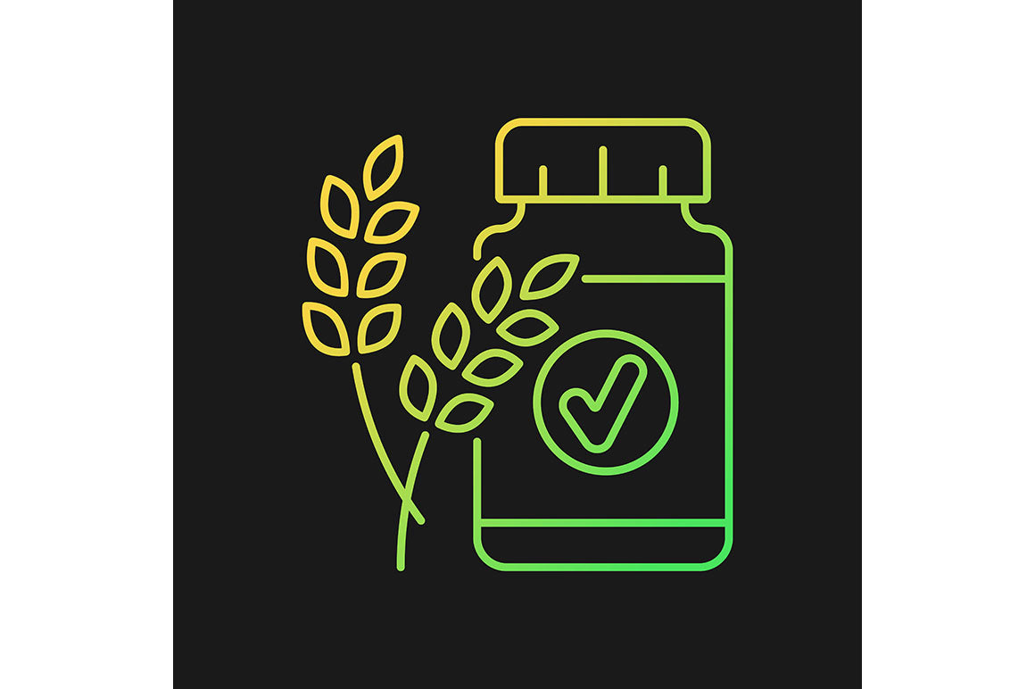 Food supplements gradient icons set