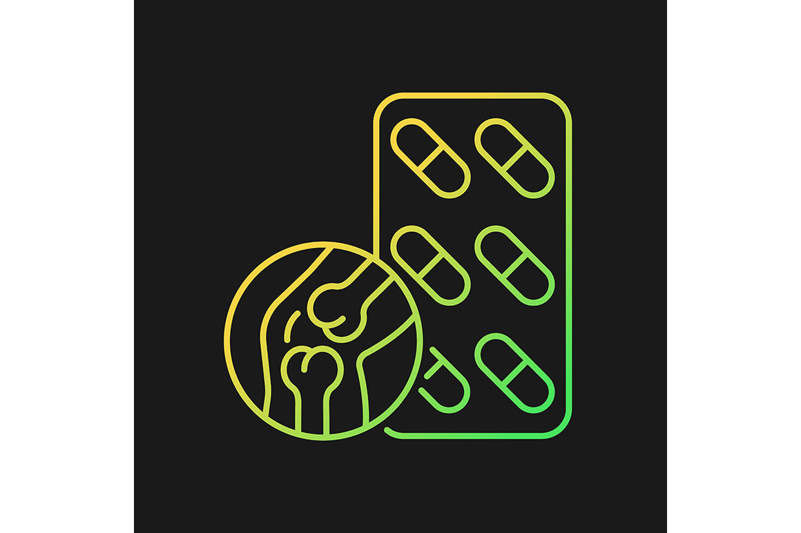 Food supplements gradient icons set