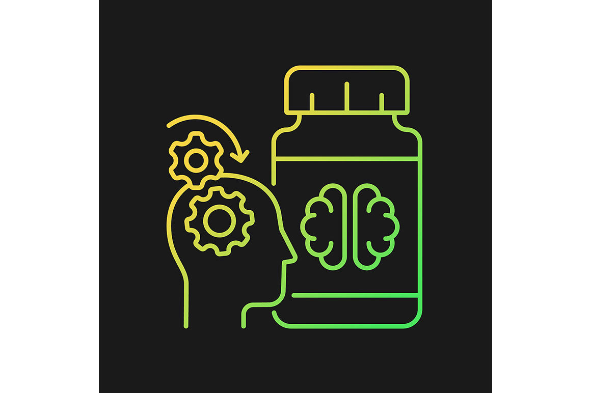 Food supplements gradient icons set