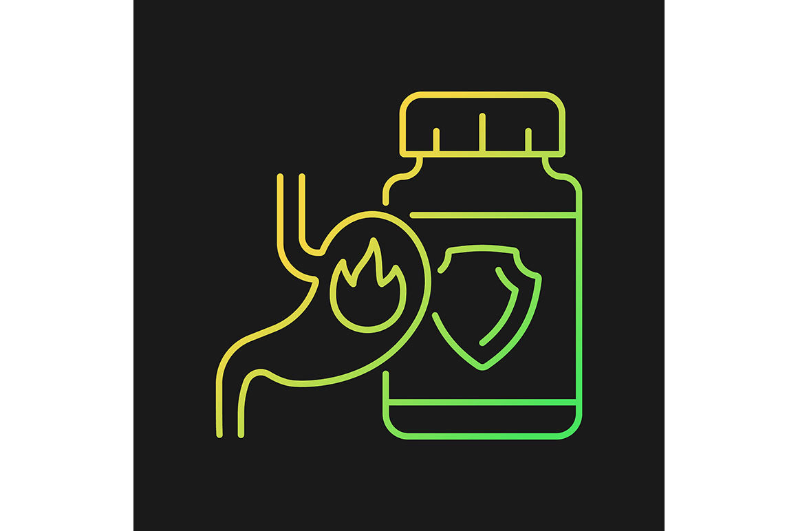 Food supplements gradient icons set