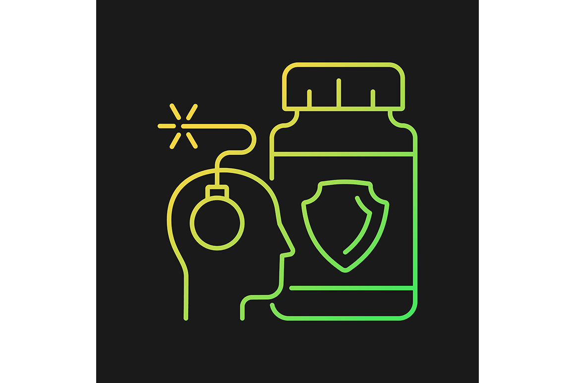Food supplements gradient icons set