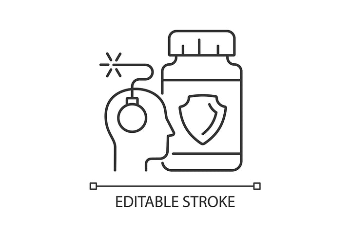 Food supplements linear icons set for dark and light mode