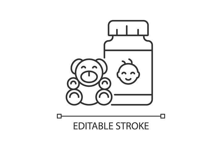 Food supplements linear icons set for dark and light mode
