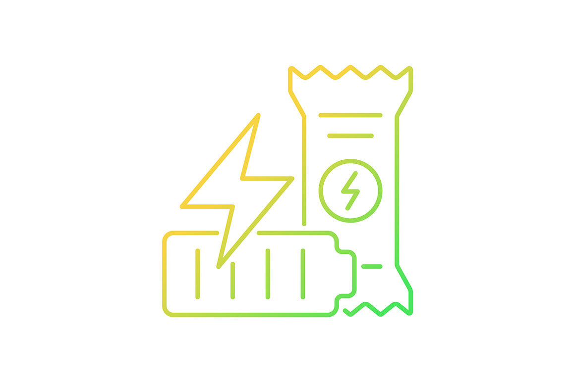 Food supplements gradient icons set