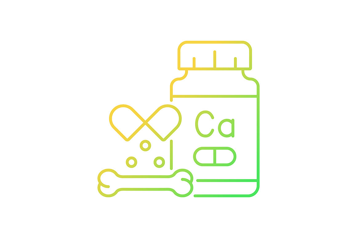 Food supplements gradient icons set