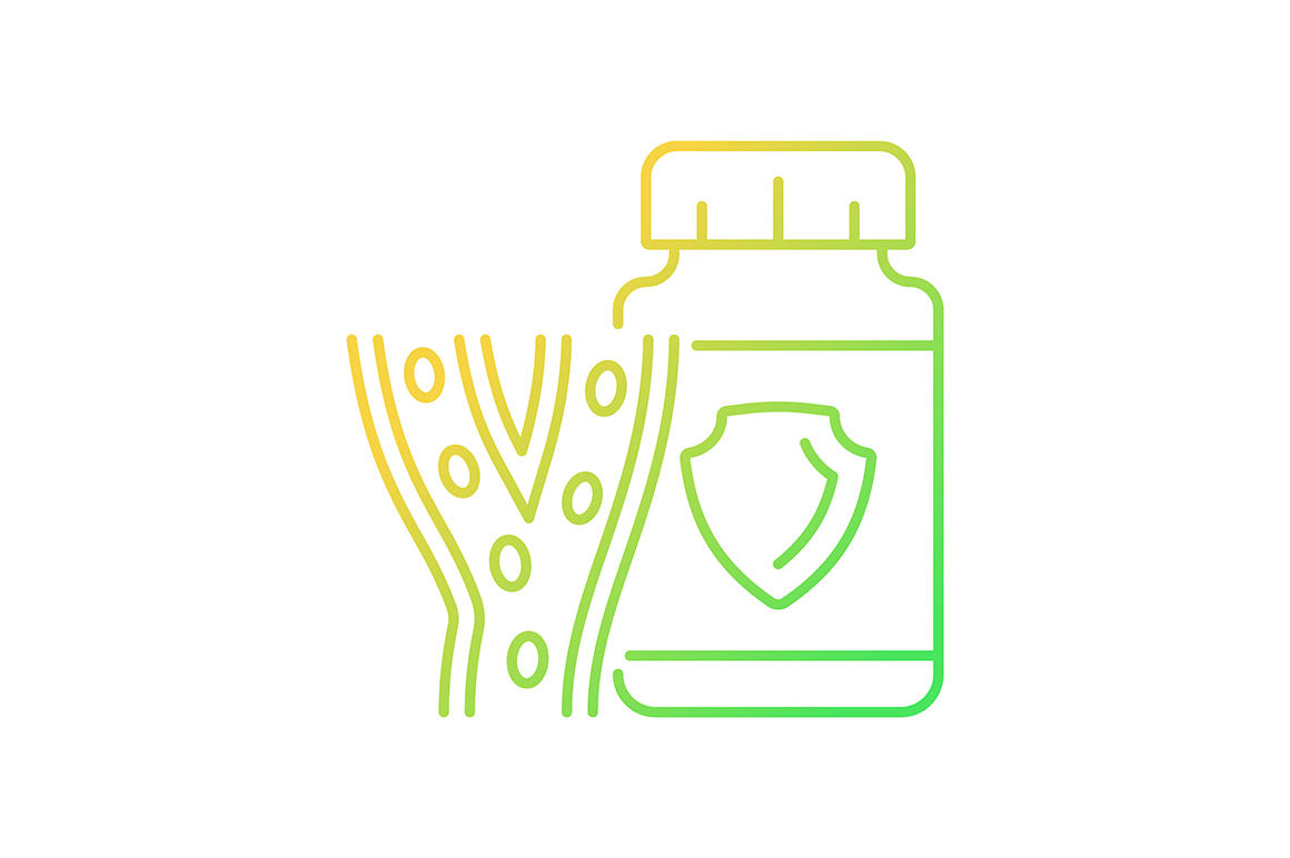 Food supplements gradient icons set