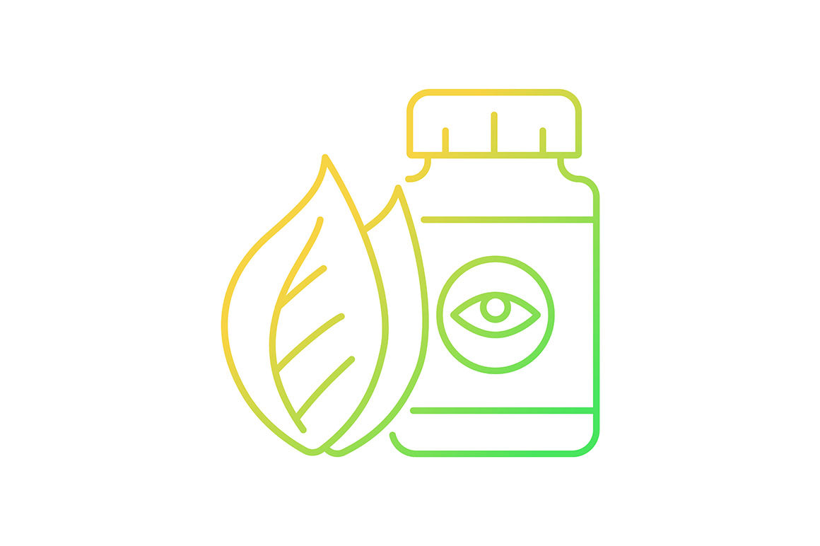 Food supplements gradient icons set