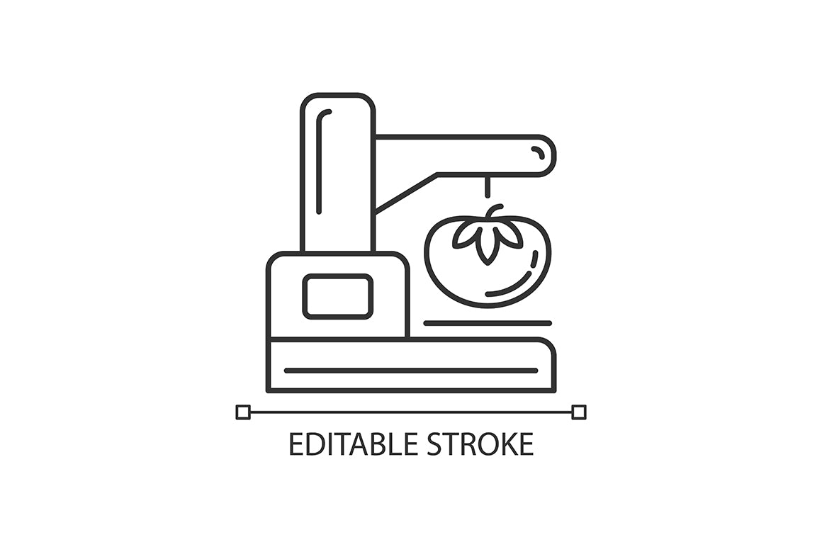 Food testing linear icons set for dark and light mode