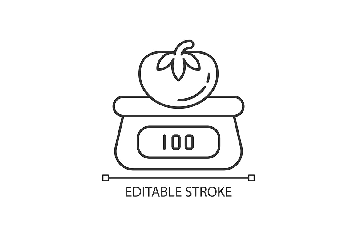 Food testing linear icons set for dark and light mode