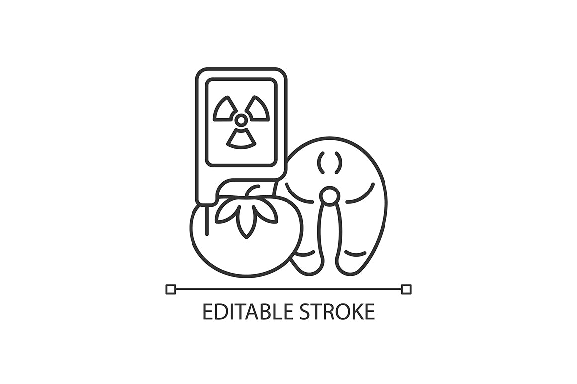 Food testing linear icons set for dark and light mode