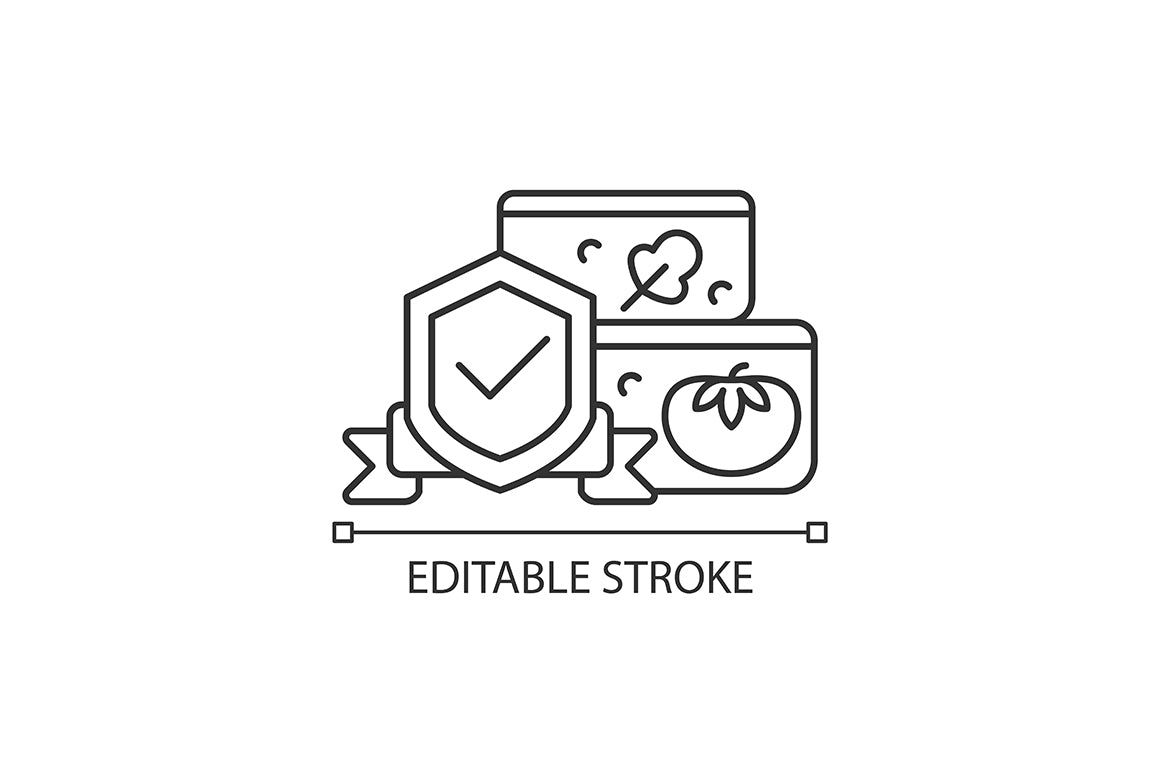 Food testing linear icons set for dark and light mode