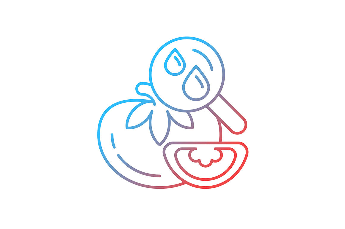 Food testing gradient icons set for dark and light mode