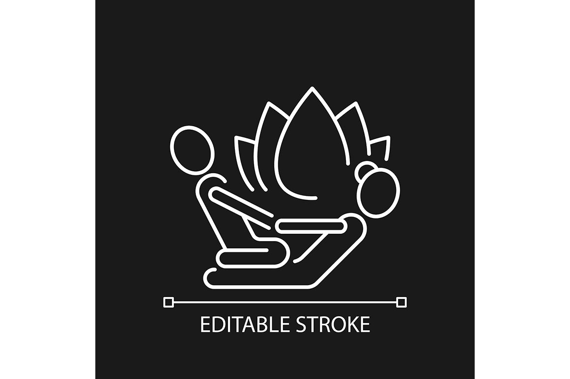 Massage types linear icons set for dark and light mode