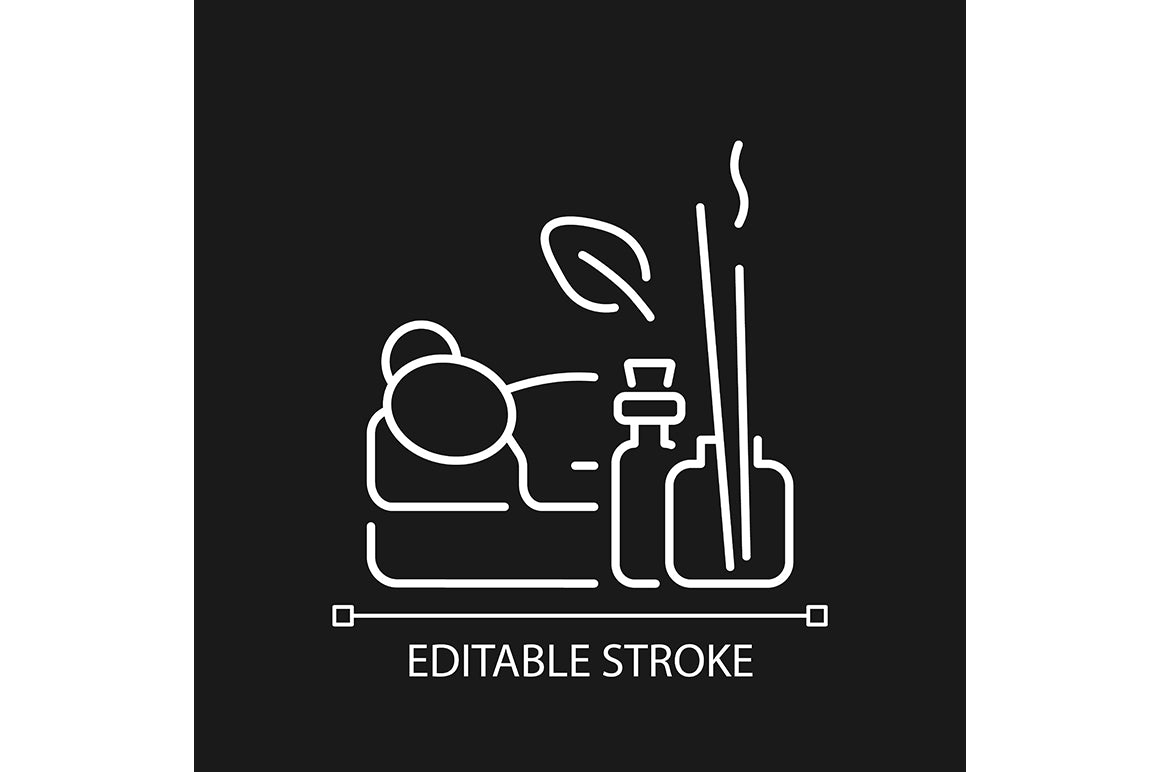 Massage types linear icons set for dark and light mode