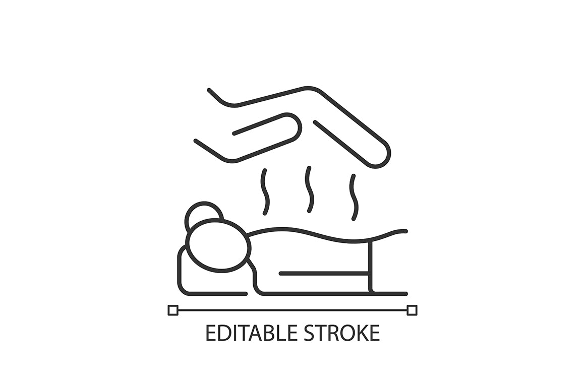 Massage types linear icons set for dark and light mode
