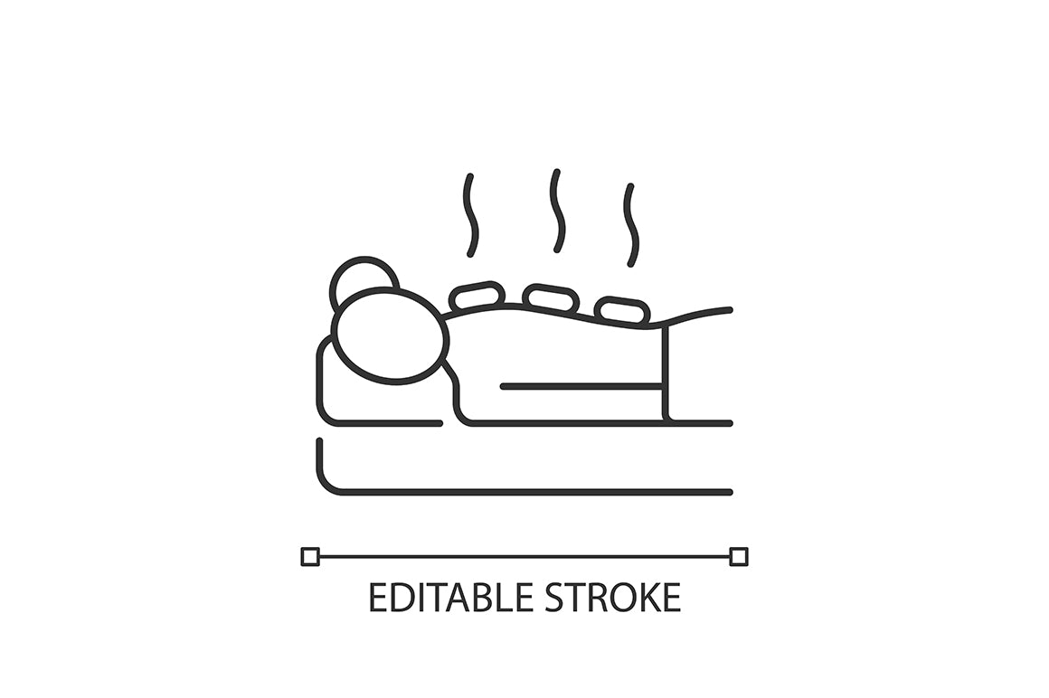 Massage types linear icons set for dark and light mode