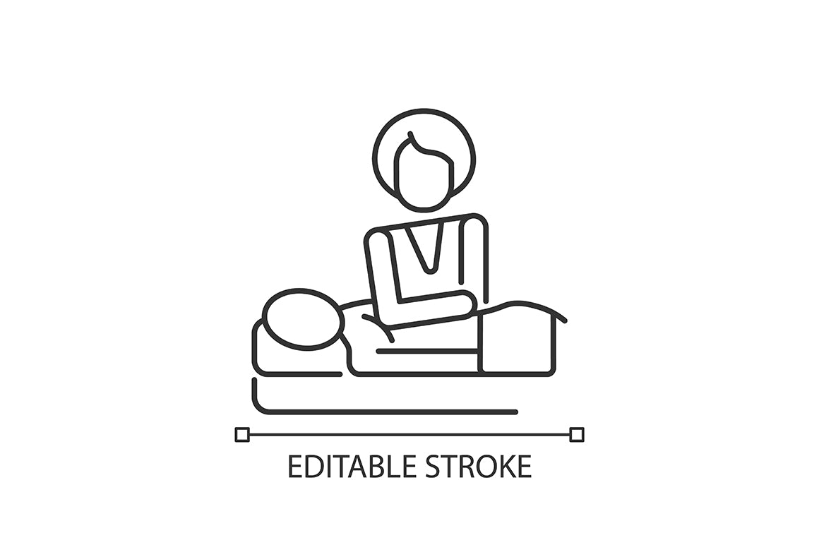 Massage types linear icons set for dark and light mode