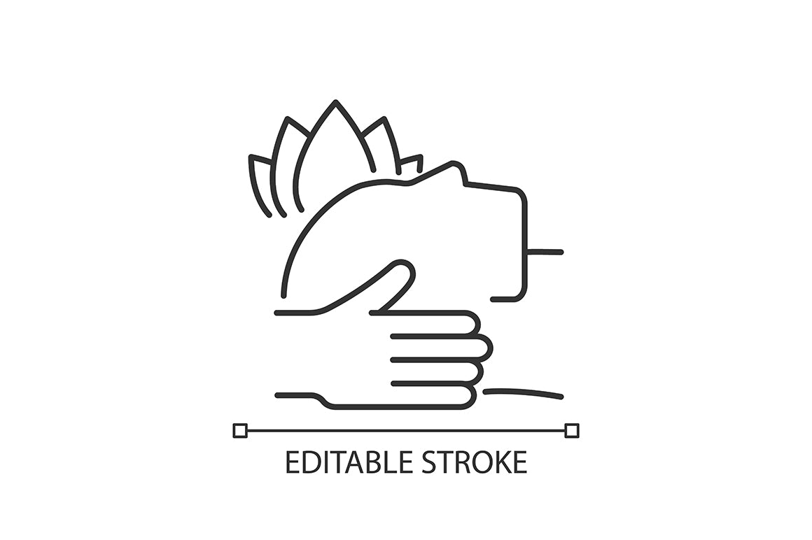 Massage types linear icons set for dark and light mode