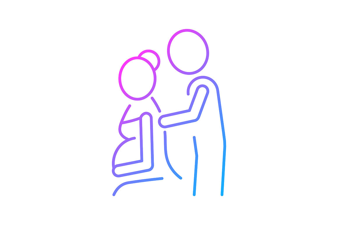 Massage types gradient icons set for dark and light mode