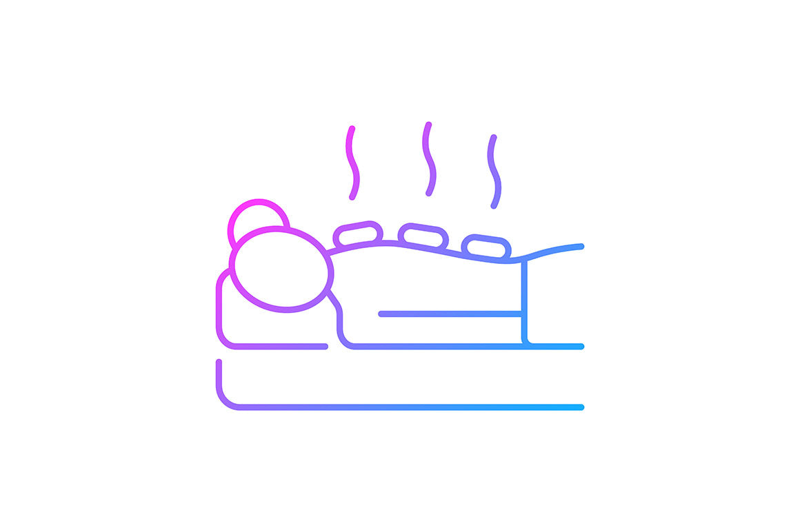 Massage types gradient icons set for dark and light mode