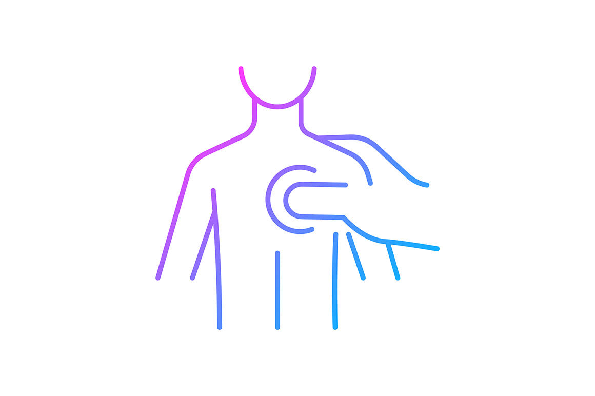 Massage types gradient icons set for dark and light mode