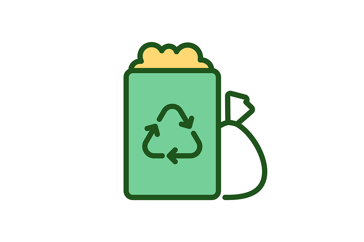 Waste recycling RGB color icons set