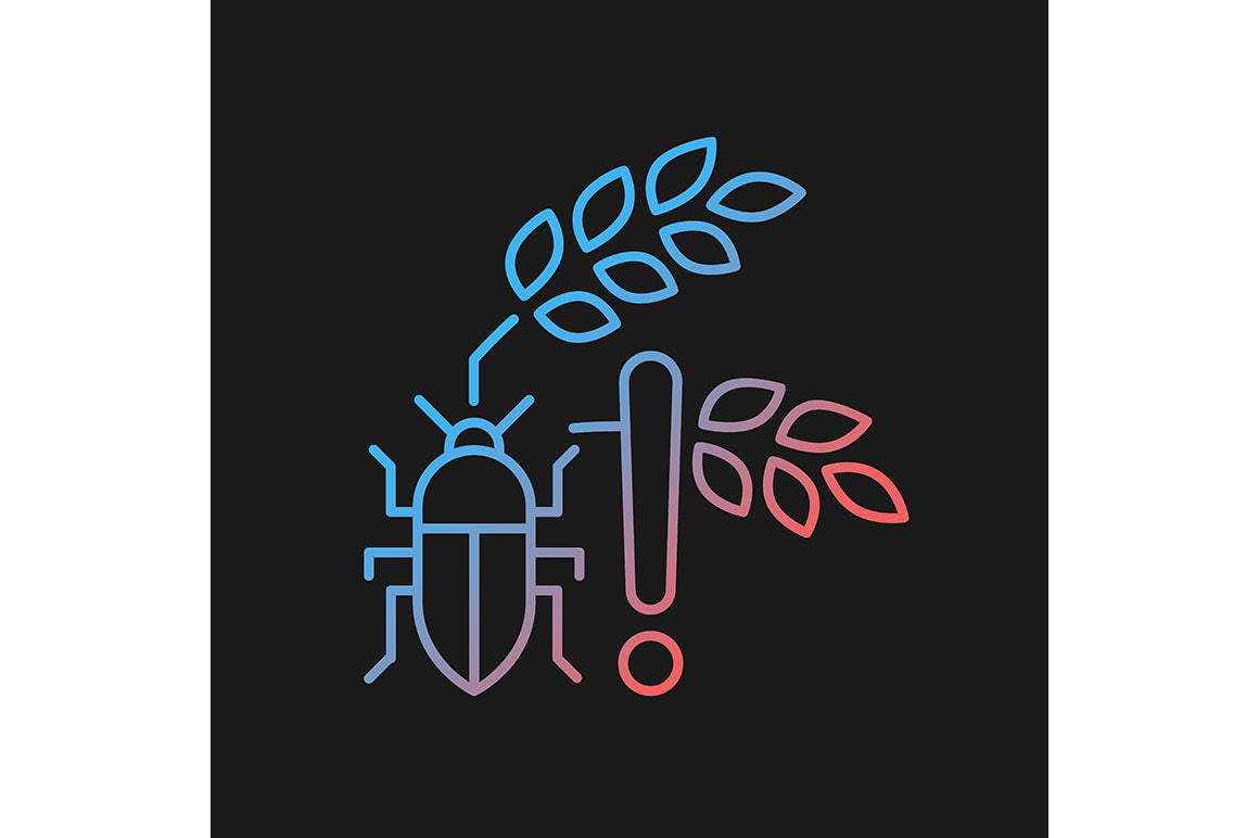 Hunger and food security gradient icons set for dark and light mode