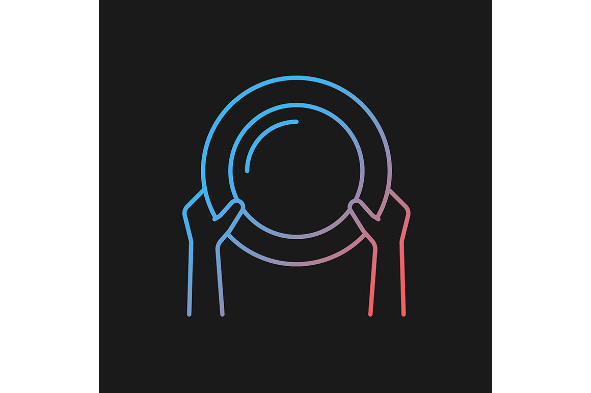 Hunger and food security gradient icons set for dark and light mode