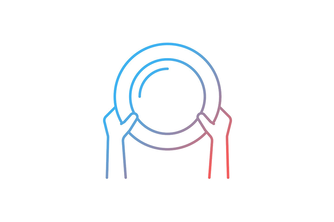 Hunger and food security gradient icons set for dark and light mode