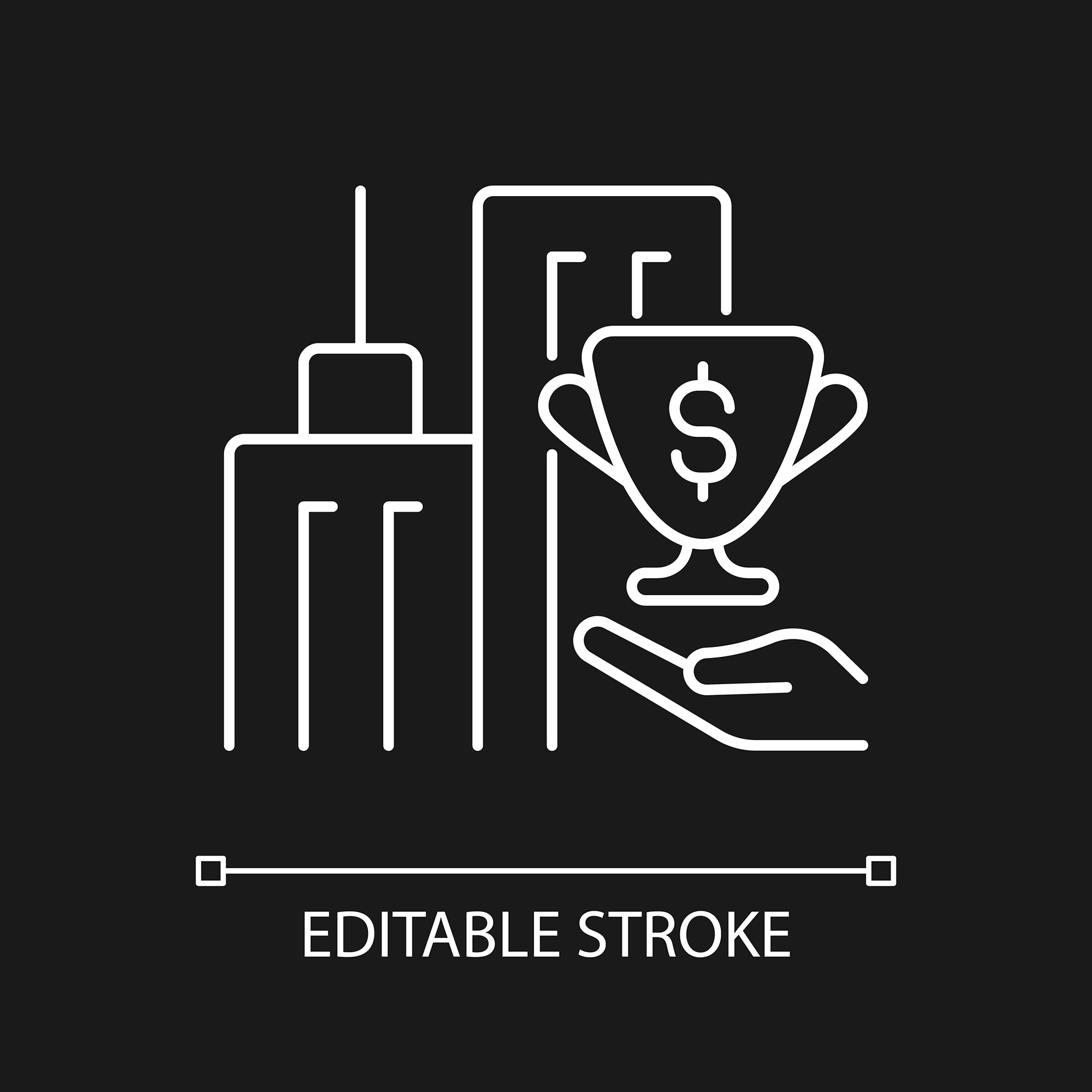 Small business incentives linear icons set for dark and light mode