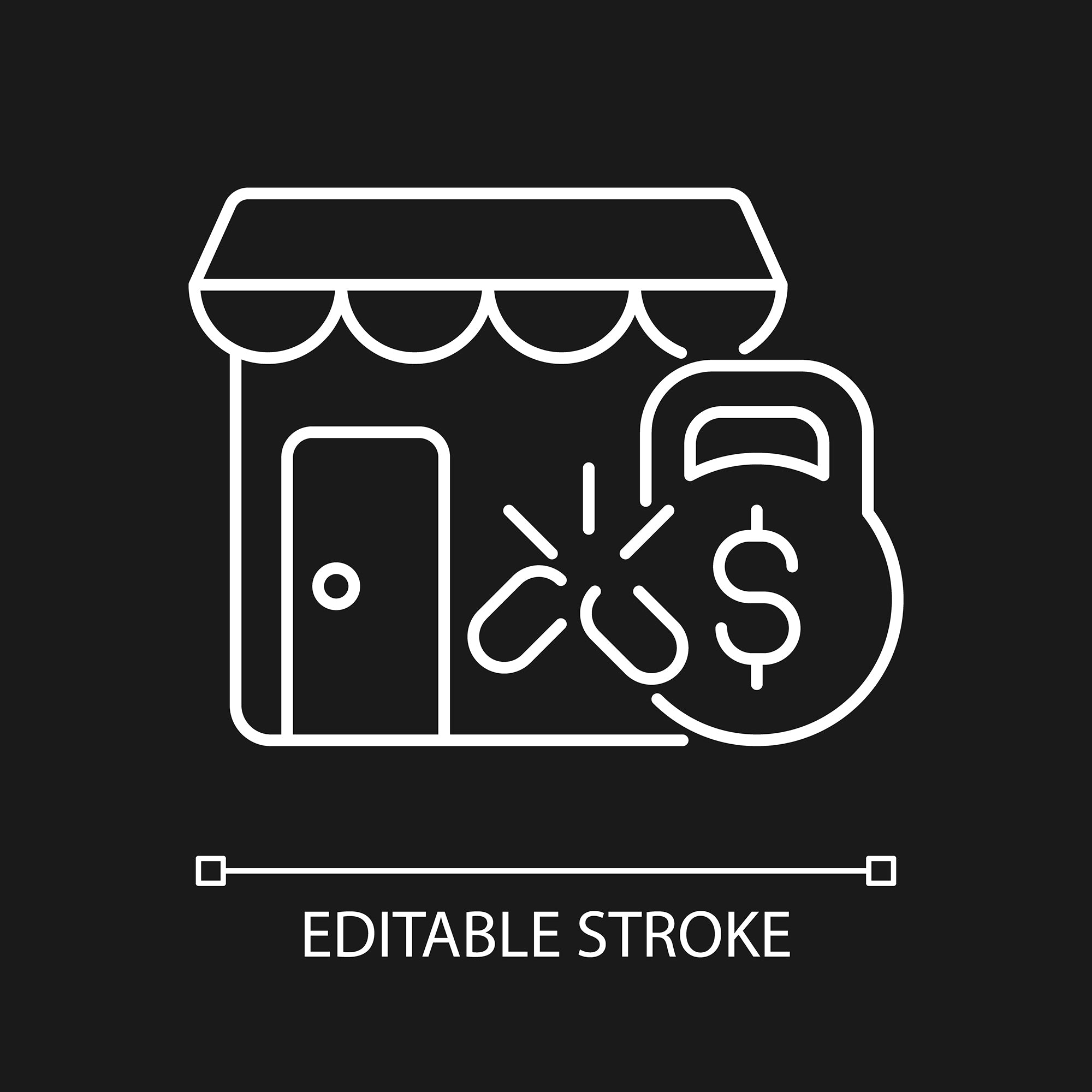 Small business incentives linear icons set for dark and light mode