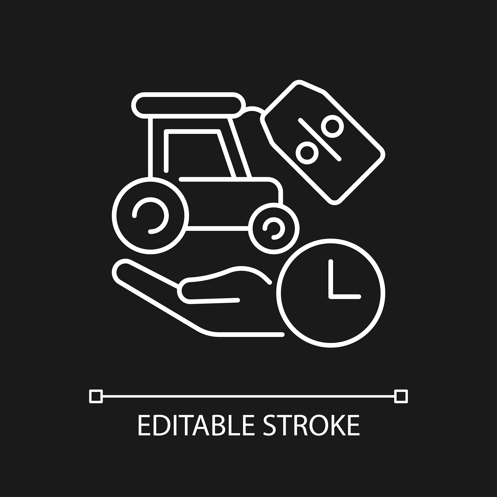 Small business incentives linear icons set for dark and light mode