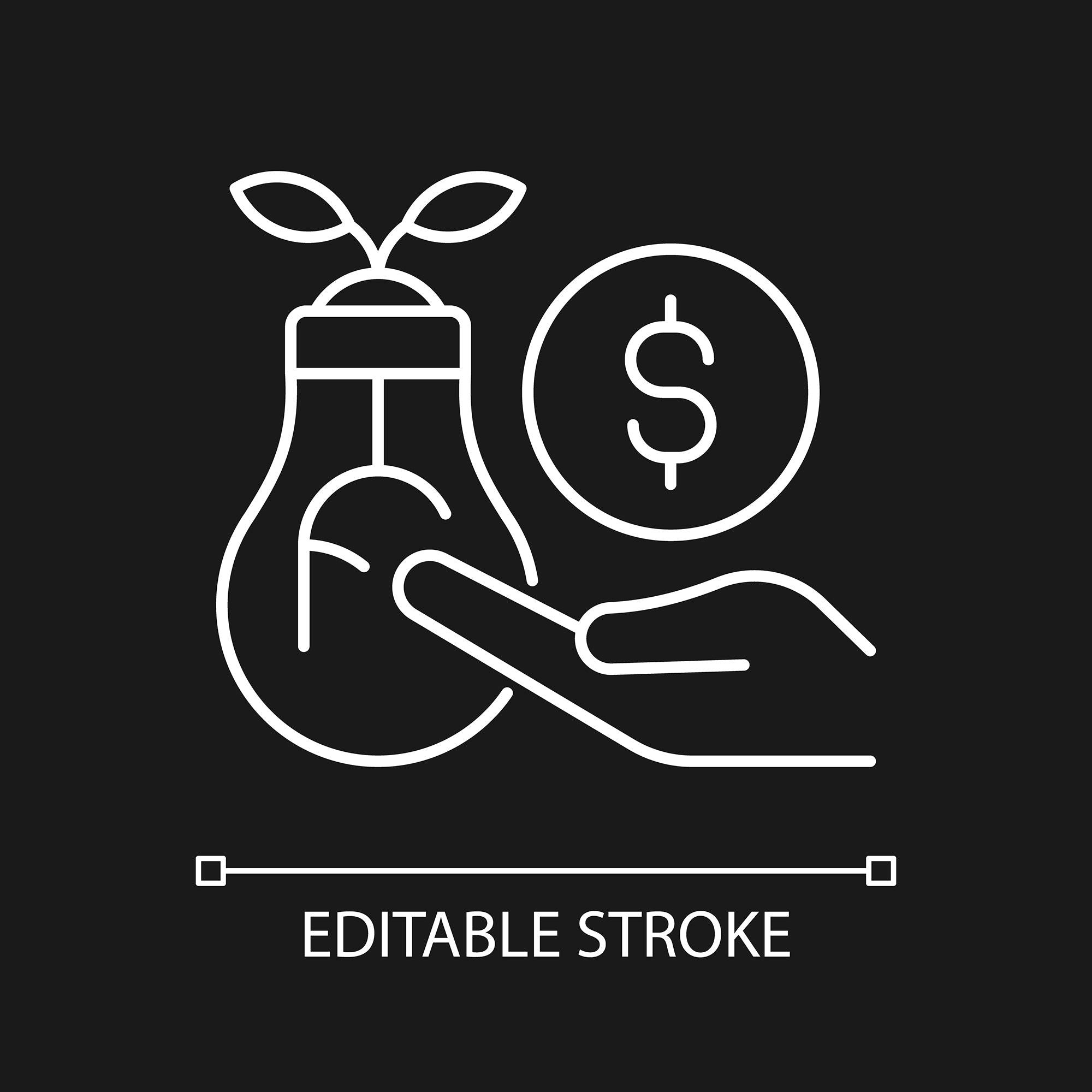 Small business incentives linear icons set for dark and light mode