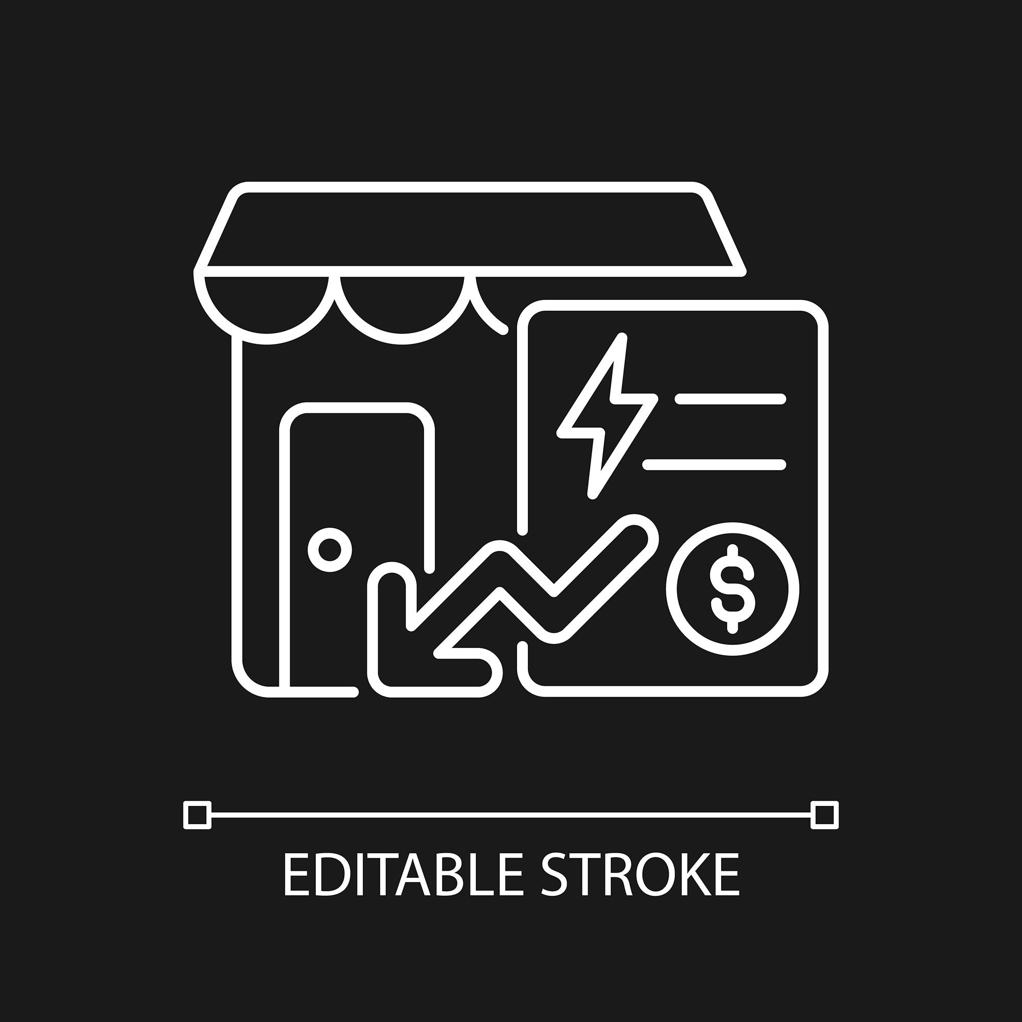 Small business incentives linear icons set for dark and light mode
