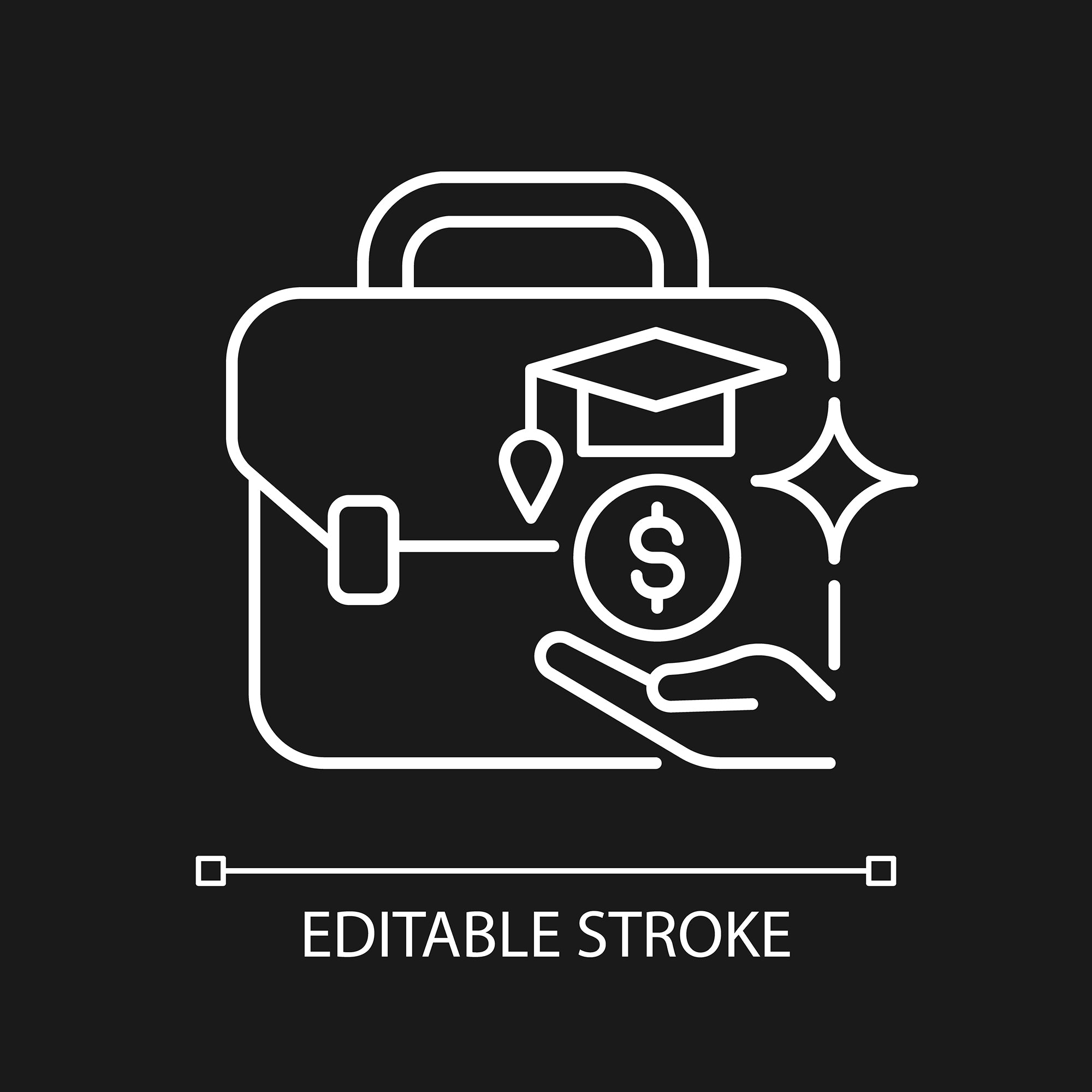 Small business incentives linear icons set for dark and light mode