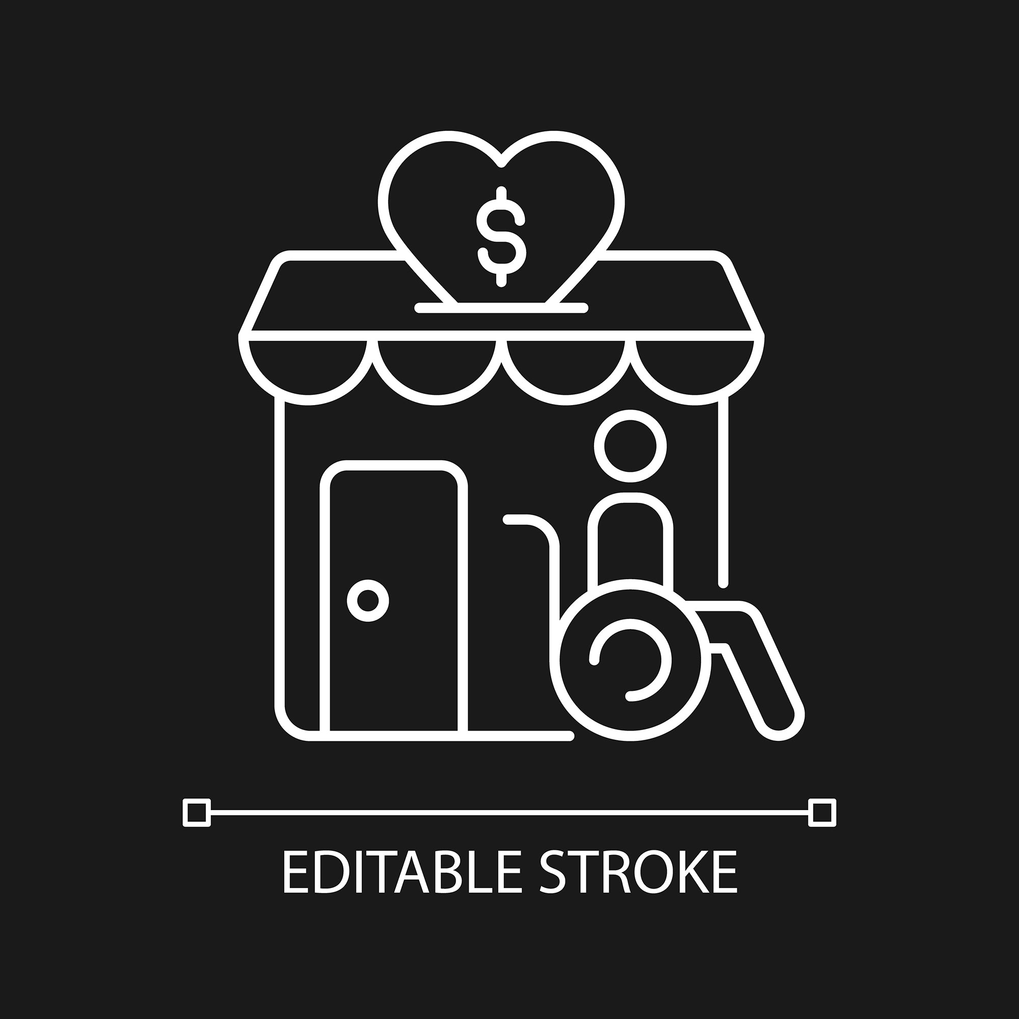 Small business incentives linear icons set for dark and light mode