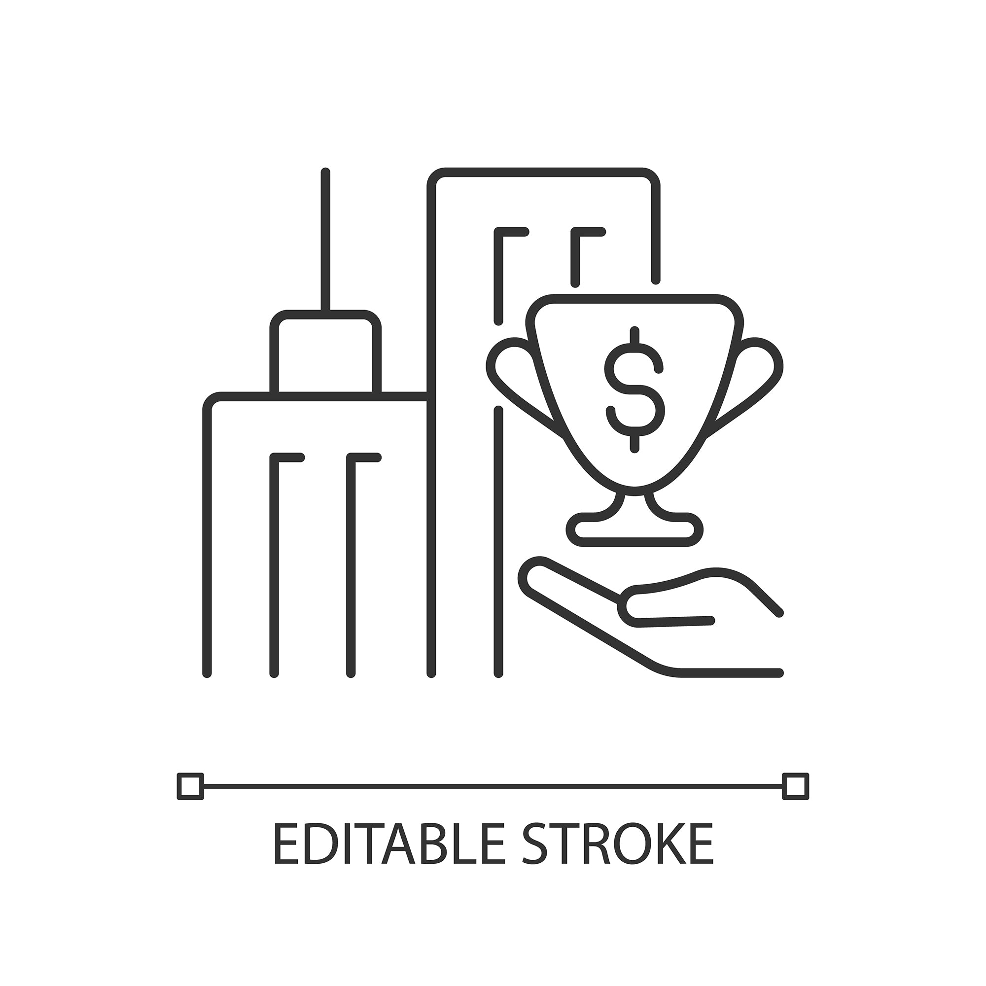 Small business incentives linear icons set for dark and light mode