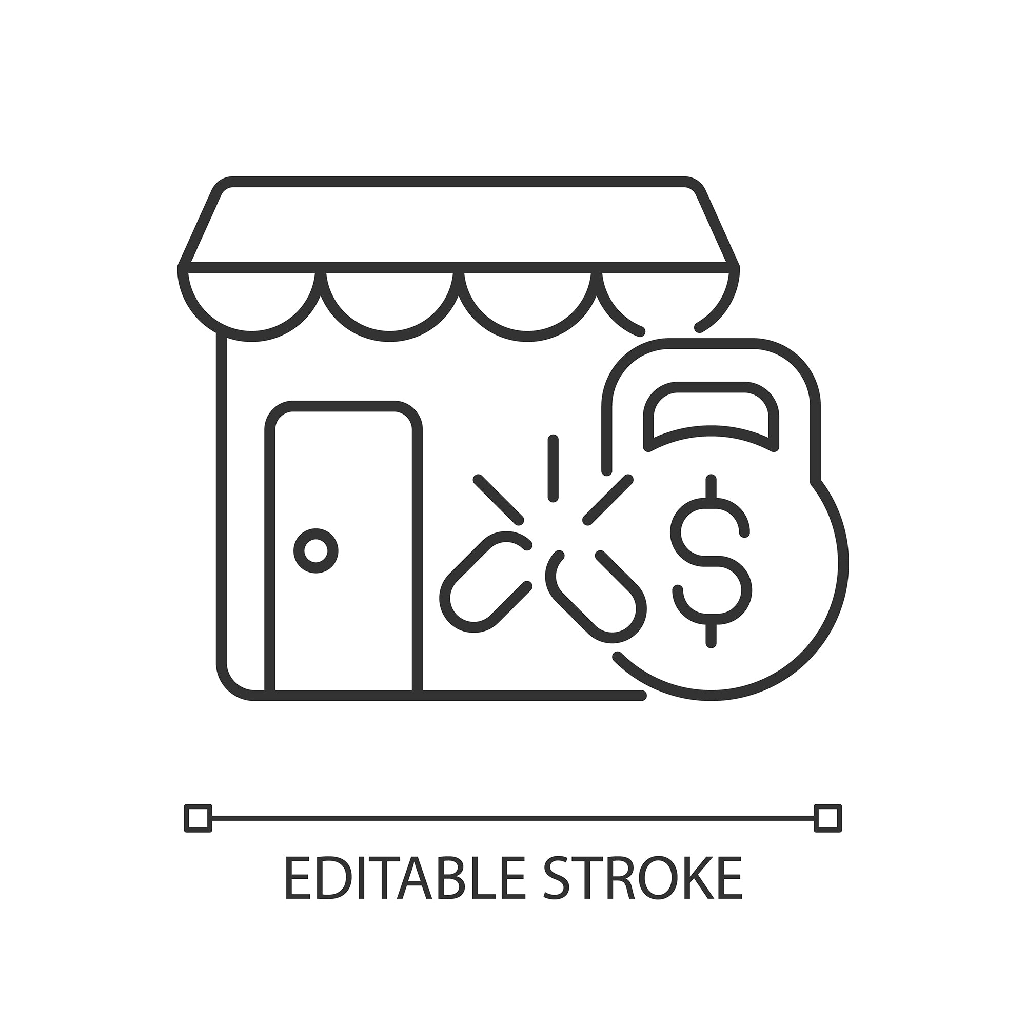Small business incentives linear icons set for dark and light mode