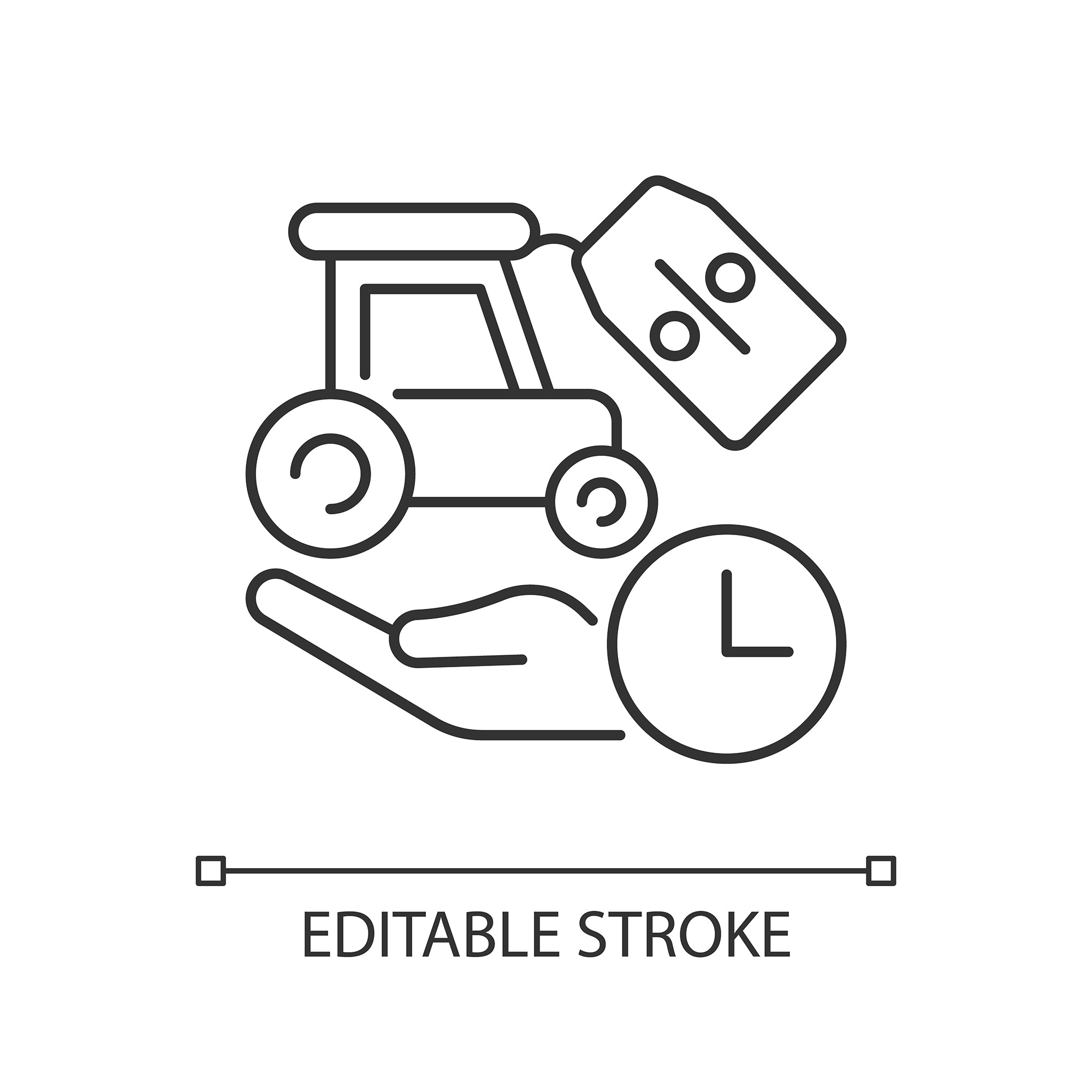 Small business incentives linear icons set for dark and light mode