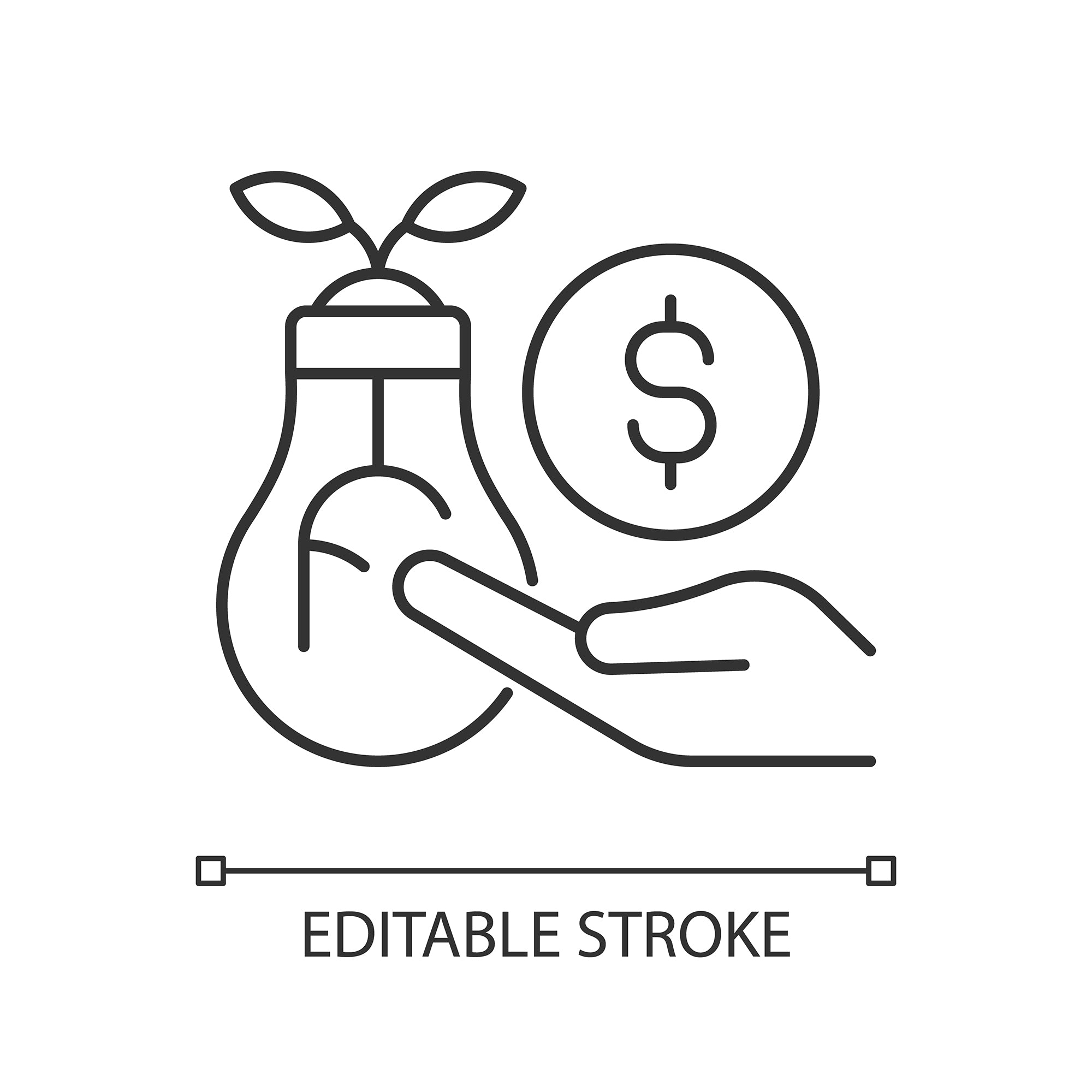 Small business incentives linear icons set for dark and light mode